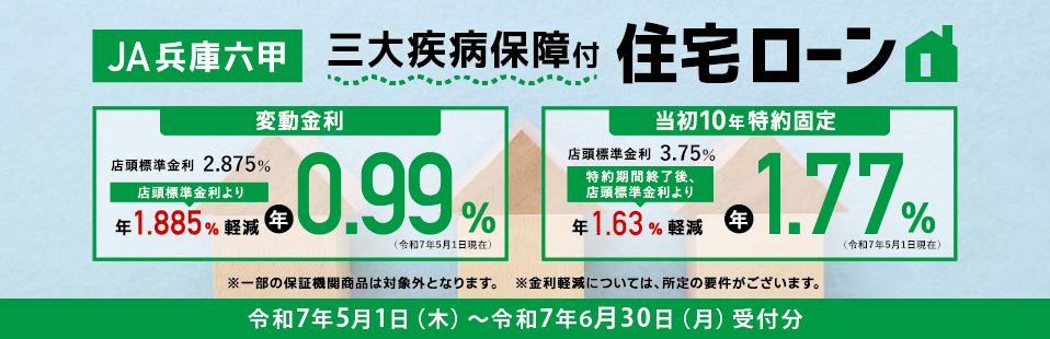 三大疾病付住宅ローン