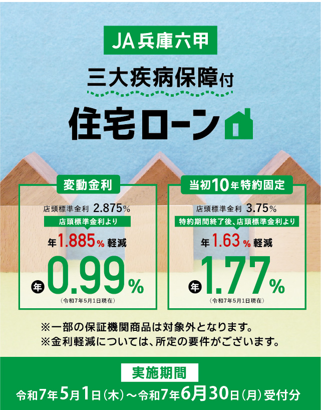 三大疾病付住宅ローン
