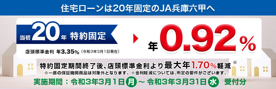 20年特約固定金利